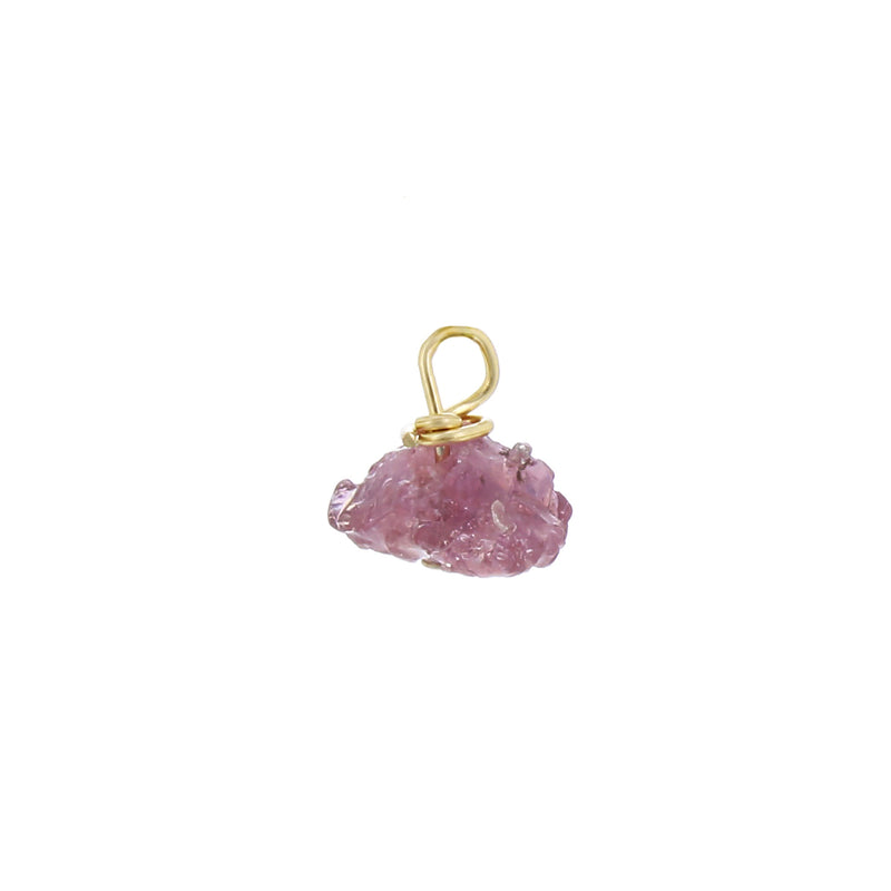 GOLD EARRING CHARM JULY RUBY