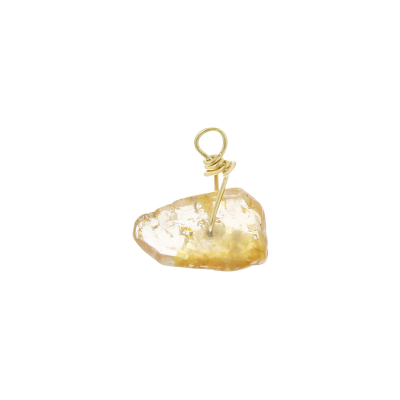 GOLD EARRING CHARM NOVEMBER TOPAZ